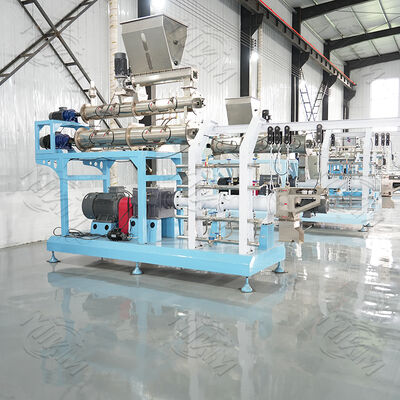 New Product Large Capacity 2-6t/h Automatic Twin screw sinking fish feed Extruder  Dog Cat Fish Pet Food Pellet Making Machine for sale