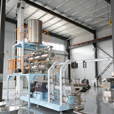 Dog Food Processing Machine PLC Controlled Stainless Steel Twin-Screw Extruder for Dry Pet Food Production Line