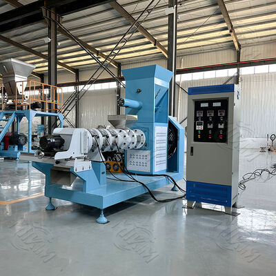 Stainless Steel Fish Feed Pellet Machine with 100-2000 kg/h Capacity and Automatic Feeding for Pet Food Processing