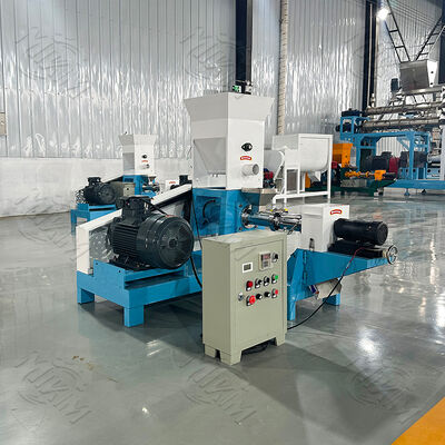 Fish Feed Production Equipment: 200-1000KG/H Single-Screw Floating Fish Feed Extruder Machine For Sale 