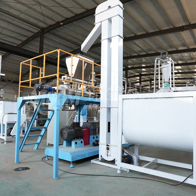 Kibbles Dry Pet Food Making Machines Twin Screw Sinking Fish Feed Extruder  Pellets Making Machine