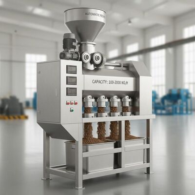 Μηχανή με σφαιρίδια τροφής ψαριών από ανοξείδωτο χάλυβα με χωρητικότητα 100-2000 kg/ώρα και αυτόματη τροφοδοσία