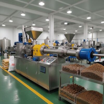 Νέα κατάσταση αυτόματη διπλή βίδα βυθίζοντας ψαροτροφή Extruder τροφή κατοικίδιων ζώων μηχανή παραγωγής πυριτίων τροφής γάτα σκυλί τροφή Extruder μηχανή τιμή