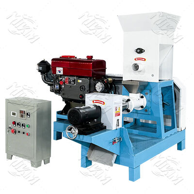 MIKIM 500 kg/h Diesel μονό βίδα πλωτή μηχανή παρασκευής σφαιρίων ψαροτροφής