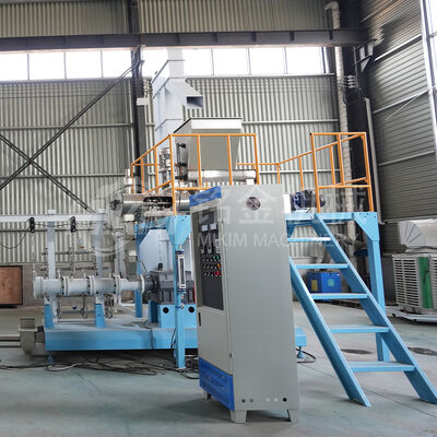 Μηχανή παραγωγής τροφών για ψάρια 2 τόνων 1mm Pet Trade, πλωτός εξωθητής τροφών σκύλου διπλού κοχλία για τιλάπια