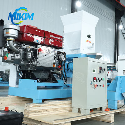 MIKIM 500 kg/h Diesel μονό βίδα πλωτή μηχανή παρασκευής σφαιρίων ψαροτροφής
